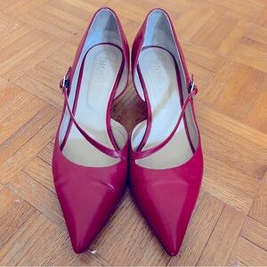 Red Leather Pumps